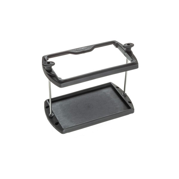 Attwood 9096-5 USCG-Approved 24 Series Heavy Duty Adjustable Hold-Down Marine Boat Battery Tray, Black