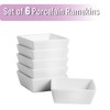 BTaT- Ramekins 4 oz Square, Set of 6 Ramekins for