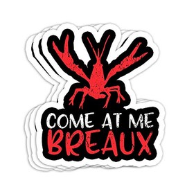 Crawfishs Funny Cajun Gift Decorations - 4x3 Vinyl Stickers, Laptop Decal, Water Bottle Sticker (Set of 3)