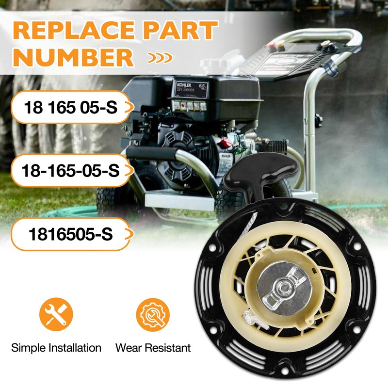 HQPASFY 18 165 05-S Recoil Starter Assembly Compatible with Kohler