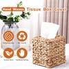 Water Hyacinth Handwoven Tissue Box Cover Rattan Wicker Tissue Box