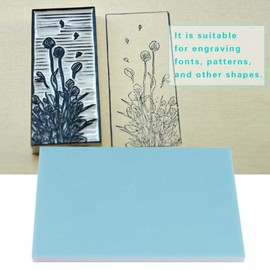 Akozon Coloured Sandwich Stamp, the Block for DIY Stamps, Carving Stamp Block, Rubber Square Blocks (Mint Green)