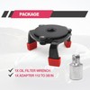 Universal Oil Filter Wrench with 1/2'' Adapter 3/8'' Square Drive