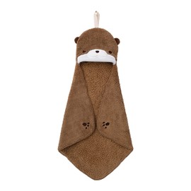 Libuhao 17814-32 Pocket Towel, Animal Beetle Towel, Otter, Total Length: Approx. 11.8 inches (30 cm), Absorbent, Quick Drying, Soft