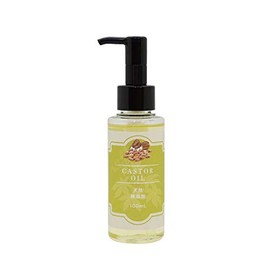 Natural Additive-free Castor Oil, 3.4 fl oz (100 ml), Pump Included, Domestic Refined, Carrier Oil, For Hair and Skin Care