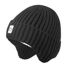 MaxNova Toddler Beanie Hat 6-12 Months,12-36 Months Black