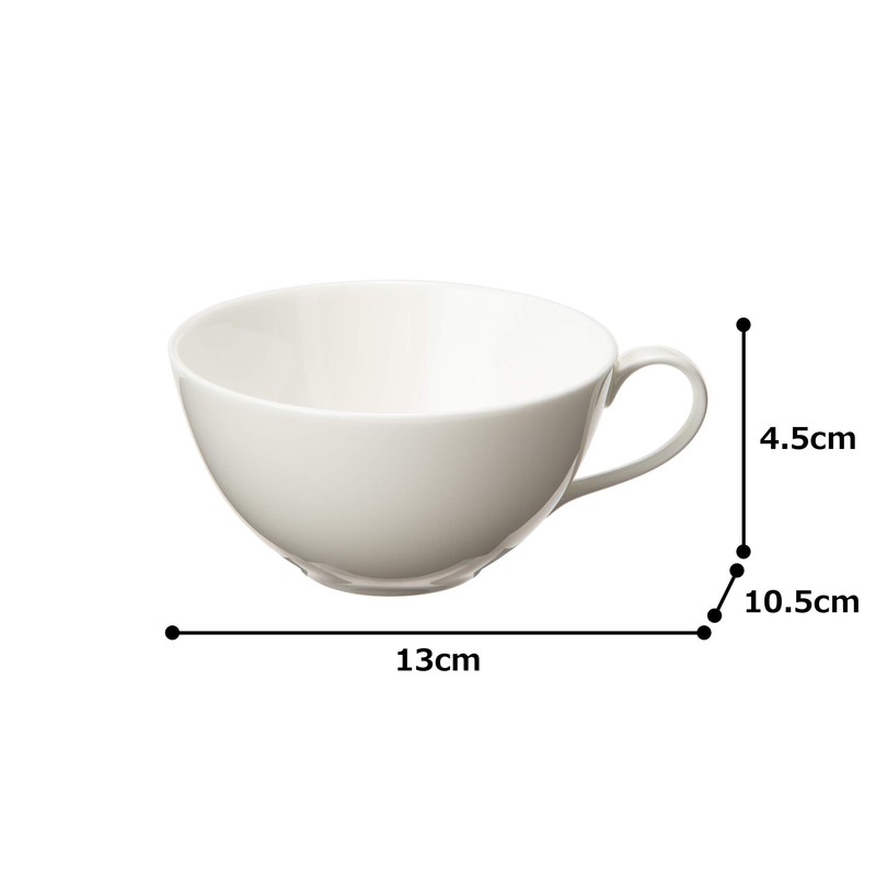 Narumi 51799-2914 Cup Saucer, Sense Plane, White, 9.2 fl oz