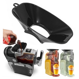 Anti-Splash Flow Hood For Ninja Slushie Machine FS301/FS300 - Liquid Guide Cover - Ninja Slushie Machine Accessories - No Spills When Pouring Beverages/Fruit Juices (Black)