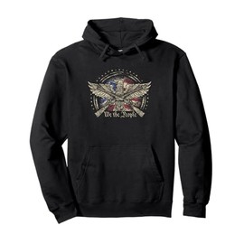 American Flag Patriotic Founding Fathers We The People USA Pullover Hoodie
