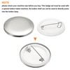 PATIKIL 1.25inch Button Parts, Blank Button Making Supplies,10Pcs Round Badge