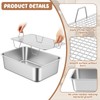 Maxcheck 2 Pcs Large Rabbit Litter Box, Stainless Steel Rabbit