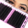 Yawamica Wispy Individual Lashes Clusters Fluffy Eyelash Extension 150D+200D Thick