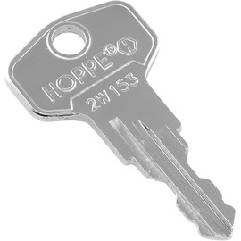 HOPPE Replacement Key for Lockable Window Handles – Key Lock 2W153-EL, Nickel-Plated Steel