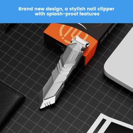 INXEN INXEN Nail Clippers for Men with Catcher, Sharp Nail Clippers of No Splash Self-Collecting, Stainless Steel Heavy Duty Toenail Clippers for Fingernail and Toenails,Nail Cutter for Seniors Adults Women