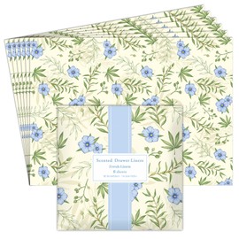 Linen Scented Drawer Liners, 6 Sheets Scent Paper for Drawers, Wardrobes, Shelves & Cupboards