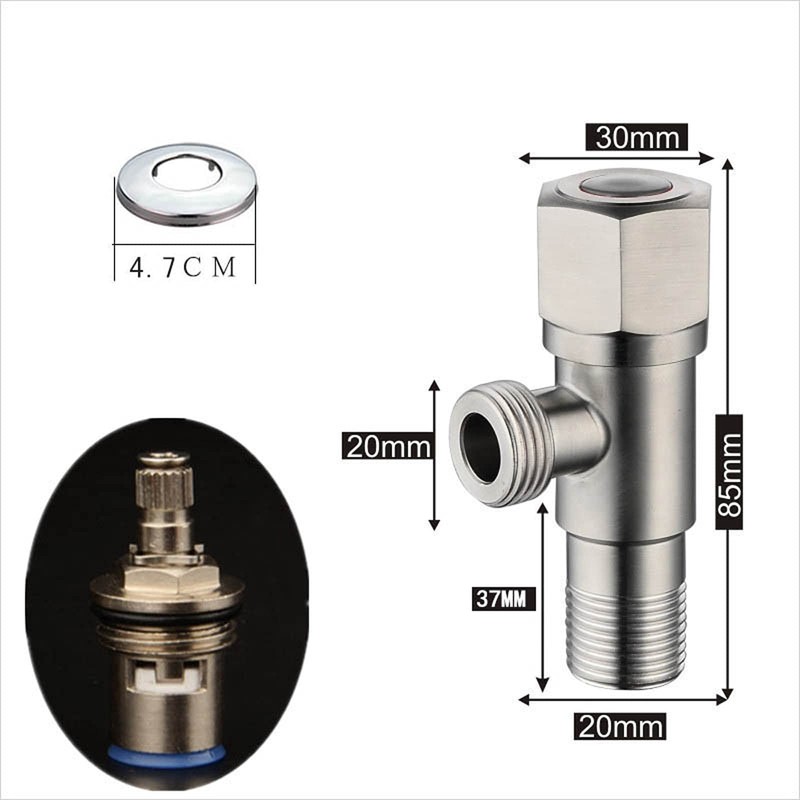 Shut-off G1/2 Stainless Steel Thick Leak Proof Angle Valve Water