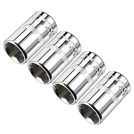 TOP-VIGOR 4 x 1/4" Drive 10mm 6 Point Socket Metric Cr-V Drive for Car Repair and Household 4 Pieces