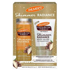 Palmer's Cocoa Butter FORM Shimmer Radiance Body Oil 5.1 oz + Body Gloss 5.25 oz