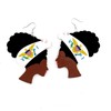 Caribbean Flag Drop Earrings for Black and Brown Skin Women