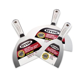 Hyde Drywall Knife Set, Paint Scraper Tool Set - Premium Full Metal 4'' 6'' & 8'' Joint Knife: Professional Grade, Ergonomic, Rust Resistant, Drywall Tools