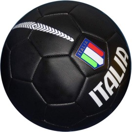 Cucuba Soccer Ball, Size 5 - Black Italy, Machine-finished, Micro-textured, 32-panel - Unisex-Adults