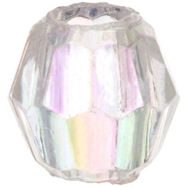 Shimamura ASH-DX8C-2 Cut Beads, Pack of 200, Deluxe DX 0.3 inches (8 mm), Aurora, Clear