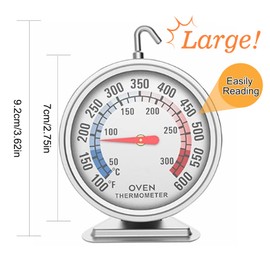 Ofenthermometer,Backofen Thermometer Innen,Ofenthermometer Für Backofen,Backofenthermometer Innen,Backthermometer,Edelstahl Ofenthermometer,Oven Thermometers Für Küche, Kochen, Backen