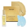 Collagen Freeze-Dried Mask for Instant Absorption, Hydration, and Firming + Eye Serum Spray with Niacinamide, Seaweed Extract, Peptide-6, and Peptide-4 for Youthful Radiance