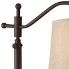 Adley Downbridge Style Desk Table Lamp Adjustable Height Bronze Metal