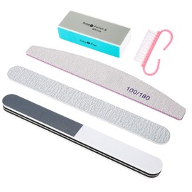 Nail Files Powder Brush Buffing Grit Tools for Manicure Nail Art