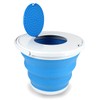 FONGKNOX Blue Collapsible Bucket with Cover Camping Foldable Bucket Portable