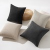 MIULEE Neutral Cream/Grey Decorative Pillow Covers 18x18 Inch Set of