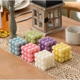 ACITHGL Bubble Candle - Cube Soy Wax Candles Home Decor Candle Scented Candle Set 4 Pk