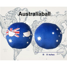8-Inch Countryball Plushie – Soft and Cute National Ball Toy – Collectible Gift for Fans, Kids, and Plush Enthusiasts (15.Australia)