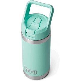 YETI Rambler Jr Kids Bottle, Vacuum Insulated Stainless Steel Bottle with Straw Cap, Seafoam, 12 oz (354 ml)