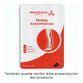 5 Pares De Medias Antiembólicas Muslo Largo Prevaris