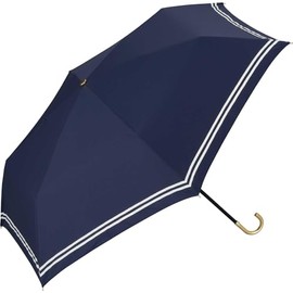 [2024] Wpc. 801-13719-102 Parasol Folding Umbrella, Light Shielding Sailor, Mini Navy <100% Light Shielding Ratio, 100% UV Protection, UPF50+, Rain or Shine, Women's, Fashionable, Cute, Simple,