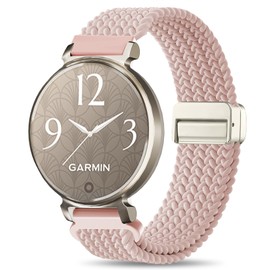 Braid Nylon Bands Compatible with Garmin Lily 2, Magnetic 14mm Stretchy Nylon Soft Loop Straps Quick Release Replacement Adjustable Wristband for Lily 2 Classic/Active Smart Watch Accessory for Women