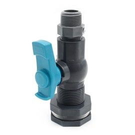 DUZFOREI 3/4 Inch Threaded Joint, Rain Barrel Spigot Kit, Bulkhead Fitting Suitable for Water Buckets, Aquariums with PVC Ball Valve Switch Partition Joint with Sealing Tape