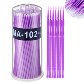 100 Pcs Touch Up Paint Brushes, Repair Paint Brushes，for Automotive Paint chip Repair, Clearance Cleaning,Be Applicable to fine Operation and Other Details(1.5mm& Purple)