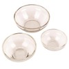 3 Pcs 3 Sizes Clear Glass Reusable Cosmetic Mask Mixing