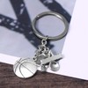 NUOBESTY Sports Keyring Basketball Metal Pendant Birthday Graduation Gifts, As