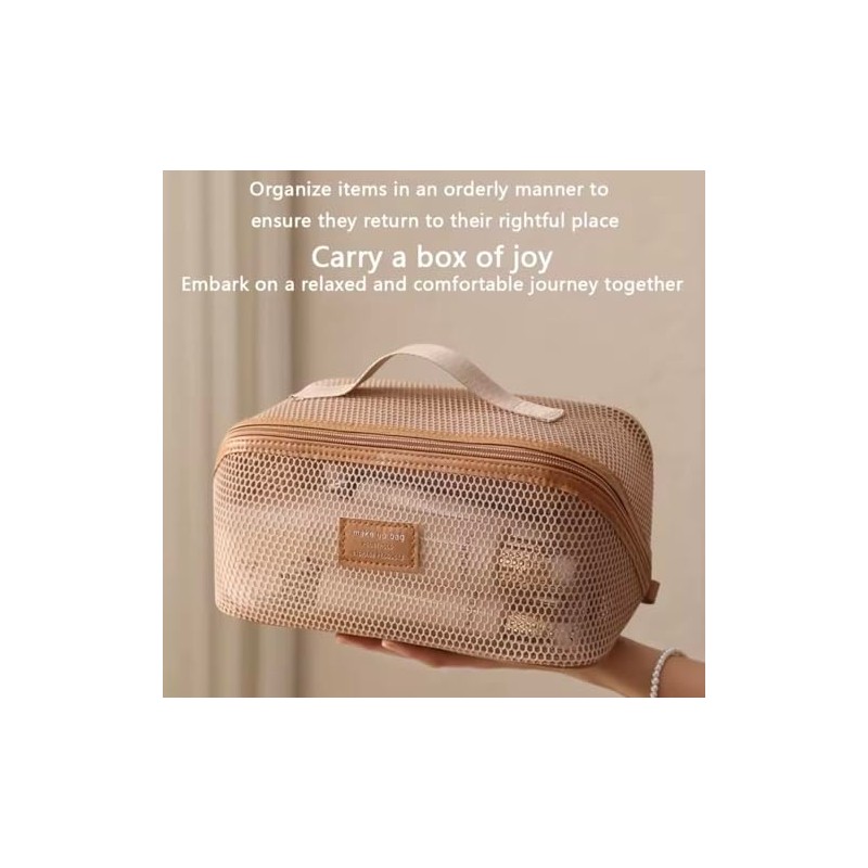 Neceser de Viaje para Cosméticos, Bolsa Portátil de Maquillaje con
