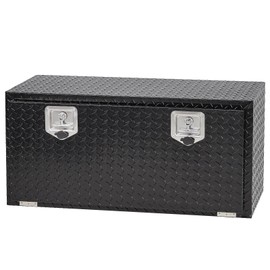 GAOMON 36 x 18 x 17 Inch Underbody Truck Box, Heavy Duty Aluminum Diamond Plate Waterproof Truck Storage Organizer Chest For Pick Up, RV Trailer with T-Handle Latch and a Mesh Pocket