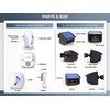 Htzsafe Solar Wireless Driveway Alarm System-1/4 Mile Long Transmission Range-Solar