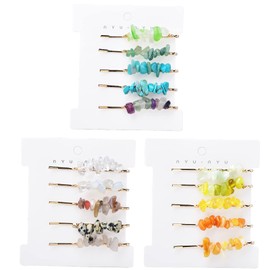 Crystal Hair Pins Gemstone Jeweled Bobby Pin Decorative Hair Accessories for Women Colorful Hairpins Set of 15