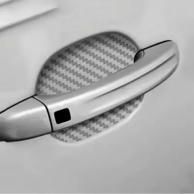 4Pcs Carbon Fiber Car Door Handle Scratch Protector Film