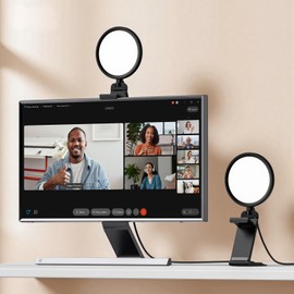 LitONES Ring Light, 5 Inch Small, Handheld Light, Clip Type, Computer Transmission, Actress Light, Monitor Light, CRI, 97.8, High Brightness, 50 Color Modes, Remote Work, Tabletop Lighting, Reading, Light, Tripod Included, 360° Rotation, Ring Light, USB 