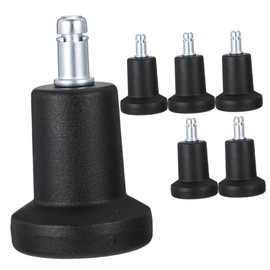 jojofuny 6-Piece Non-Slip Chair Casters Set Locking Mechanism Adjustable Plug-in Furniture Wheels for Office and Home Use