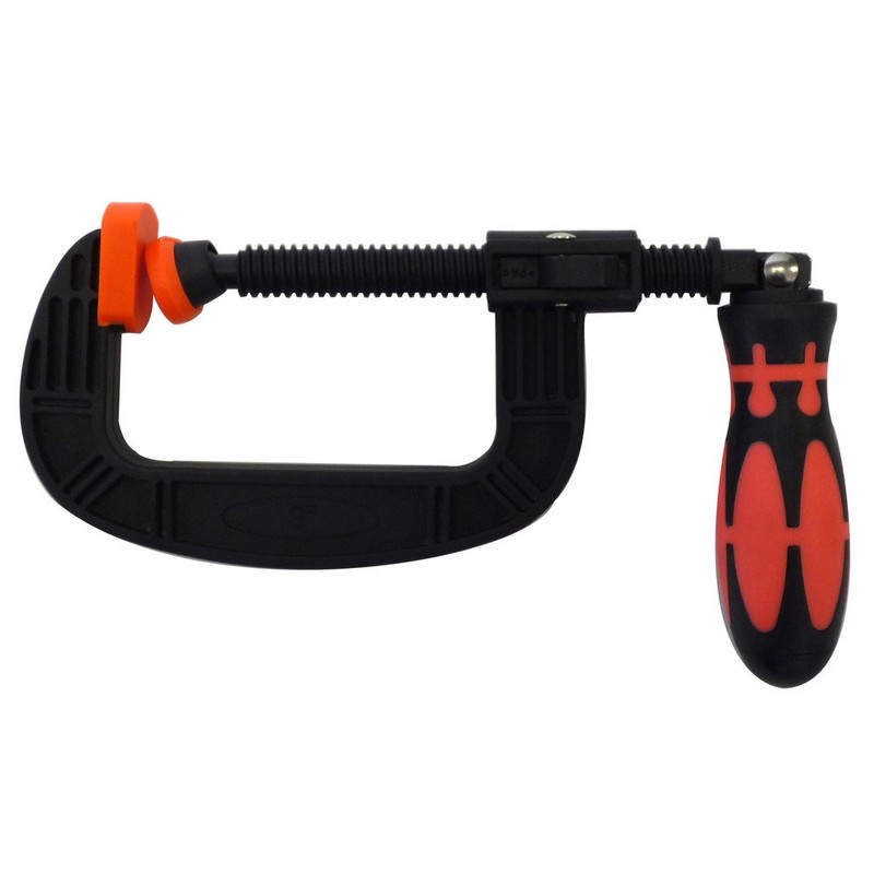GREATTOOL ARKLAND Sakamoto C-Shaped Handle Clamp, Mouth Opening 3.0 inches
